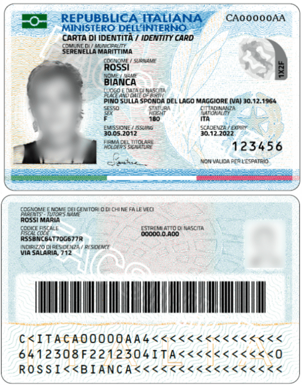Buy Italian ID card